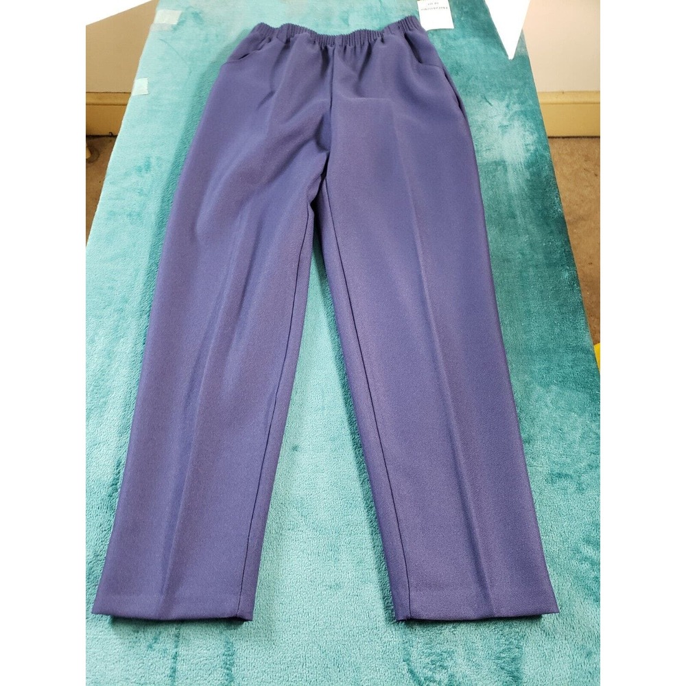 VINTAGE Michel Laurence Pants Sz 14 Blue Elastic Waist Ladies Made in USA NWT
